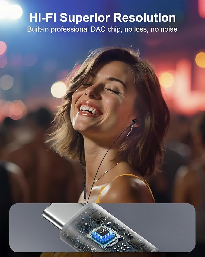 Wired Earbuds USB-C Headphones for Samsung Buds Galaxy S26 S25 Ultra S24 A17 A16 A36 A6 Apple Wired iPhone 17 17Pro Air Pods16e 16 Pro Max 15 Plus in-Ear Buds Type C Earphones Usbc Corded Auriculares