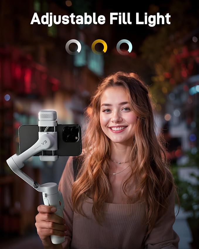 hohem iSteady V3 Gimbal Stabilizer for iPhone, 3-Axis Phone Gimbal, Magnetic AI Tracker, Built-in Extendable Rod & Tripod, Detachable Remote Control, Gimbal Stabilizer for Travel, Vlog, TikTok