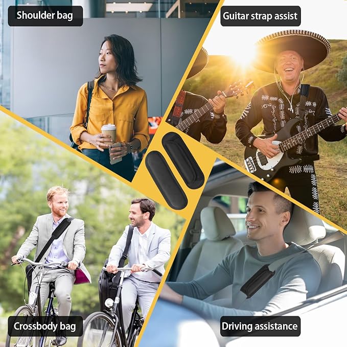 Shoulder Strap Pad Universal Shoulder Relief Pad Black Decompression Air Cushions, Guitar, Safety Belt, Camera