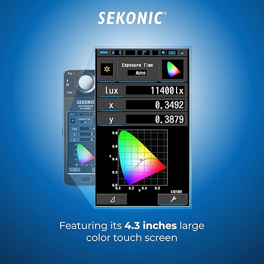 Sekonic C-7000 Spectrometer Spectrum Analyzer - Portable Handheld Tool for Precision Color Control & Interpretation for Home, Designer's Firm, Engineering Lab & Industrial Use