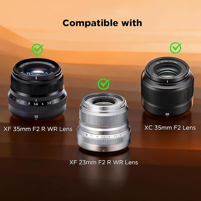 Haoge LH-X35 Bayonet Square Metal Lens Hood for Fujifilm Fuji Fujinon XF35mmF2 XF 35mm f/2 R WR and XF23mmF2 XF 23mm f2 R WR Lens on X-Pro3 X-Pro2 X-T4 X-T3 X-T30 X-T20 Replace LH-XF35-2