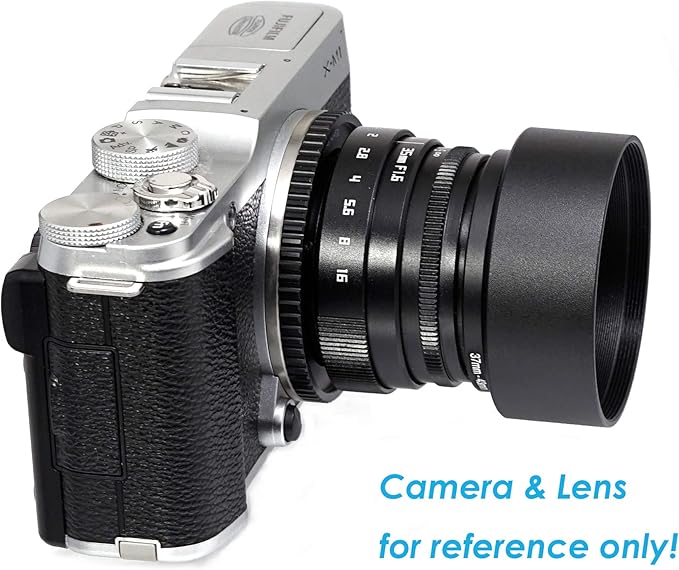 Fotasy Metal 40.5mm Lens Hood, 40.5mm Lens Hood for Canon Fuji Leica Leitz Nikon Olympus Panasonic Pentax Sony Lens, 40.5mm Screw-in Lens Hood