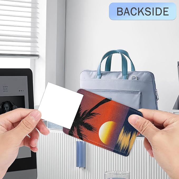 3 Pack Luggage Tags,Tropical Palm Sunset Sea Beach PU Leather Luggage Tags for Suitcase,Name ID Labels with Privacy Cover Suitcases and Metal Loop for Bag Suitcase