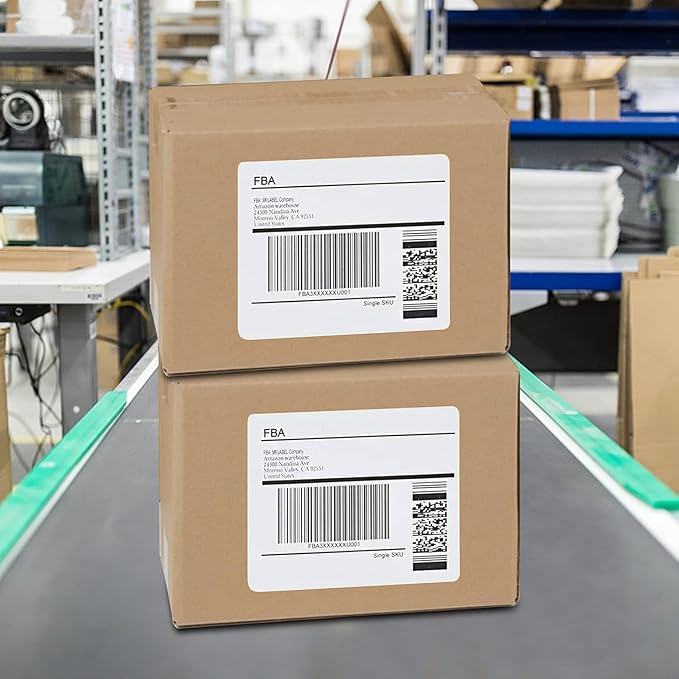 LabelMore 3 1/3 x 4 Labels - 6 Up Self Adhesive Shipping Labels - FBA Labels - 4000 Sheet/ 24000 Labels