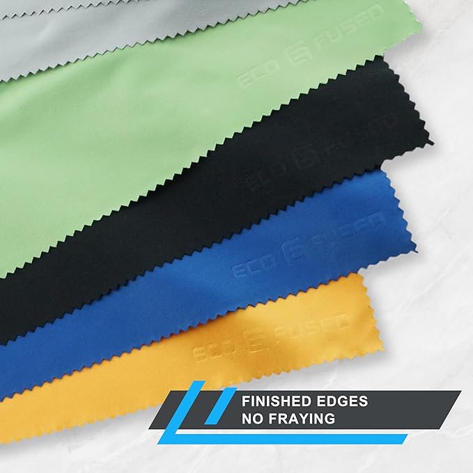 Eco-Fused XL Microfiber Cleaning Cloths - 5 Pack - 12 x 12 inch (30.5 x 30.5 cm) - Quickly Remove Fingerprints, Dust and Smudges from Tablet, TV and Notebook Screens Without Scratches or Marks