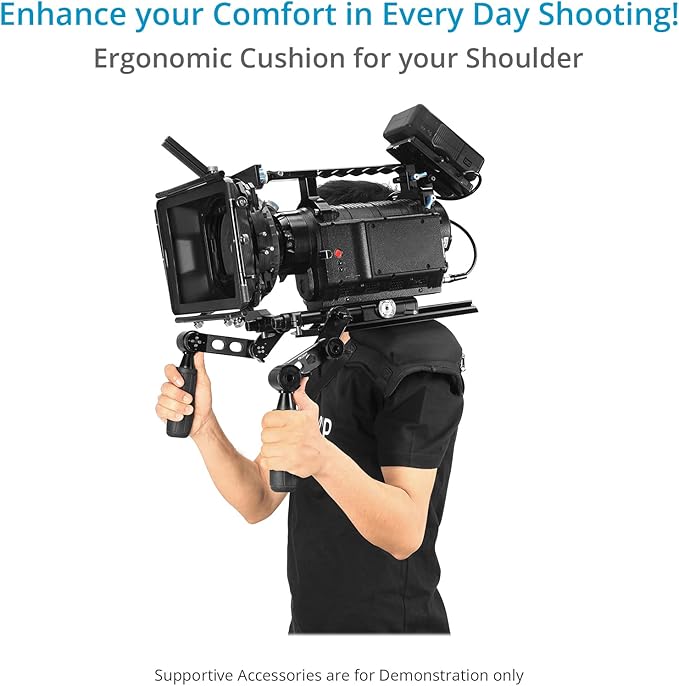 PROAIM Comfy Camera Shoulder Cushion Pad (Large Size) for Photographer, Video Maker & Filming Crew. Ergonomic Cushion Padding for Enhanced Comfort, Adjustable Straps with Quick Closer.
