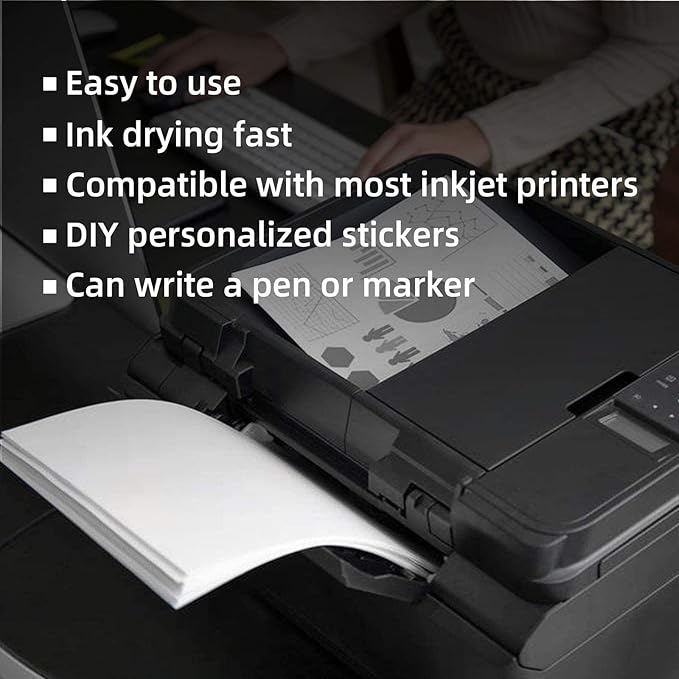 AveneMark 100 Sheets 600 Labels Shipping Address Labels, 6 up 3-1/3" x 4" Quick to Peel Stickers Paper for Laser & Inkjet Printers, Printable Mailing Labels Stickers (6 Labels per Page Sheet)