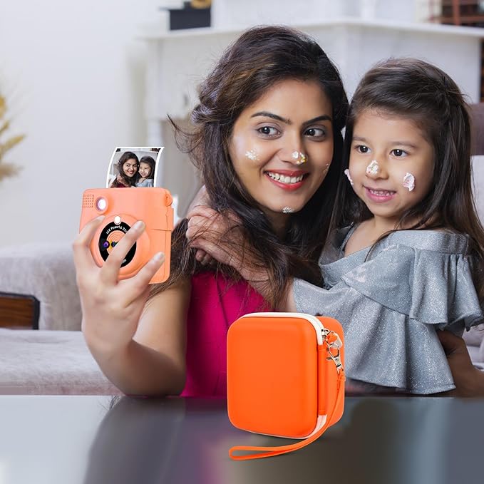 PAIYULE Kids Instant Print Camera Case Compatible with ESOXOFFORE for Dylanto for DUDUDRAGON for GKTZ for Dafotil for Careenoah for Aasonida Toddler Digital Prints Paper Storage Bag (Box Only) Orange
