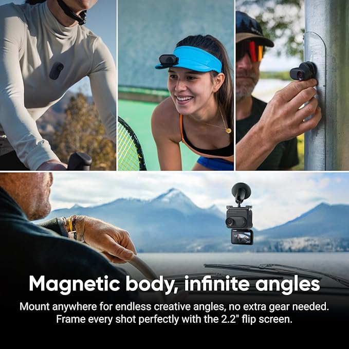 Insta360 GO 3S Cycling POV Bundle - 128 GB Black 4K Tiny Portable Vlogging Camera, Hands-Free POVs, Mount Anywhere, Stabilization, 140 Min Battery Life, 10m Waterproof, Pet POV, Black