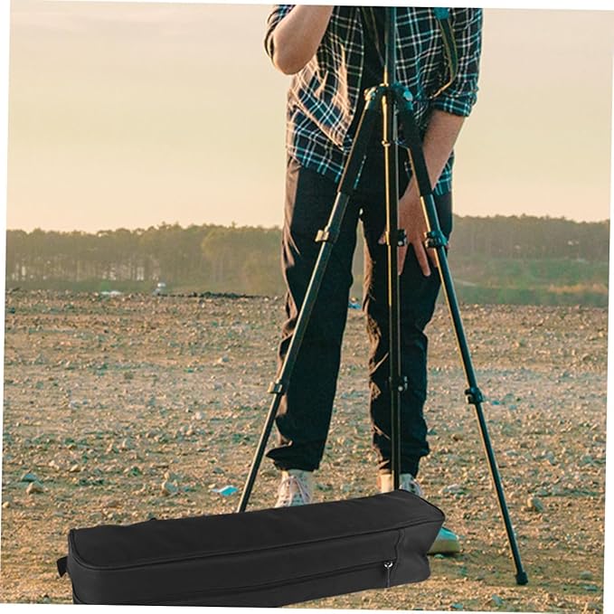 Tripod Carrying Case Portable Photography Tripod Bag 50cm Lightweight Padded Storage Bag with Shoulder Strap for Outdoor Photo and Video Equipment, Black