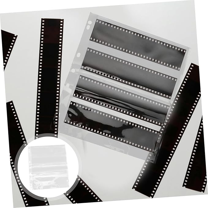 TEHAUX Supplies: 10 Pack Negative Film Sleeves Rigid Print Protectors for Archival Storage for Storage