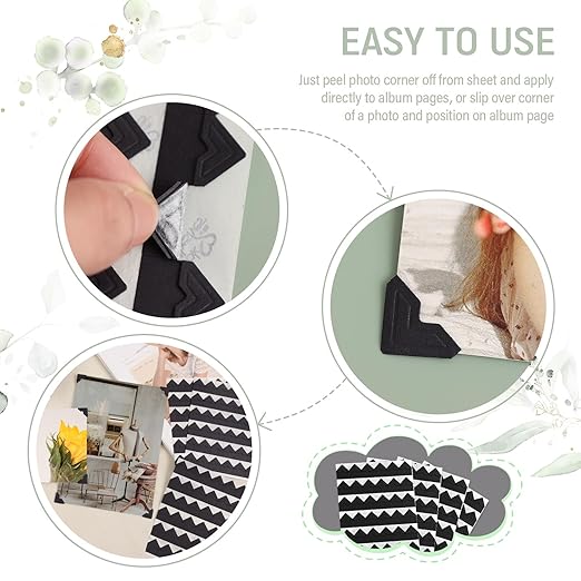 Lineco Self-Adhesive Photo Corners, Archival Quality Acid-Free Pressure Sensitive, 0.5 Inch, Useful for Scrapbooking Mounting on Mat Boards DIY (Pack of 252) Black