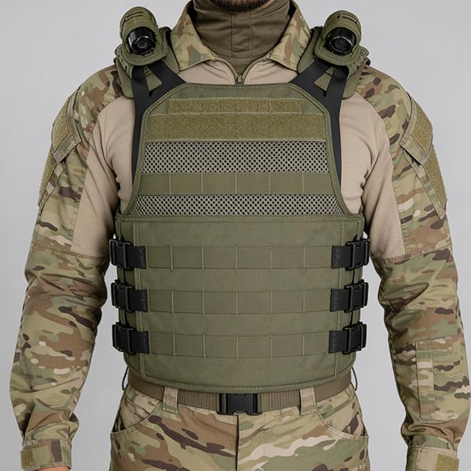 2 Pcs Tactical Vest Shoulder Strap Pads Backpack Breathable Mesh Cushion Pad