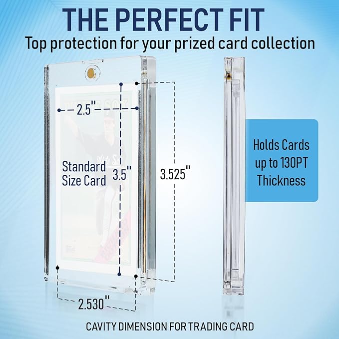 Premium 35PT - 360PT Magnetic Card Holder Case | Magnetic Trading Card Holder, Pro Sports, Football, Basketball, Baseball, MTG & TCG U-V Hard Protectors With Ultra Clear Design Display For Collectors.