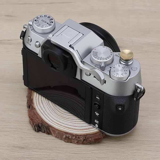 Haoge THB-XT30S Metal Hot Shoe Thumb Up Rest Hand Grip for Fujifilm X-T50 Fuji X-T30 II X-T10 X-T20 X-T30 XT10 XT20 XT30 Camera Silver