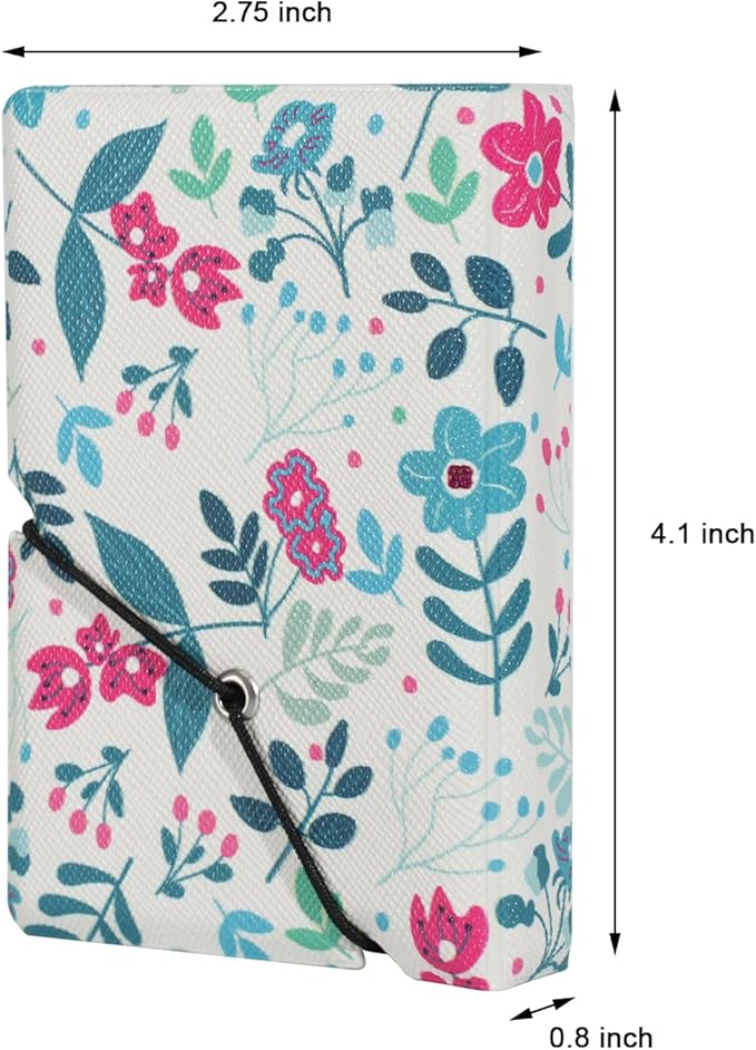 Mini 2x3 Small Polaroid Photo Album Book For 3 Inch Fujifilm Instax Mini 12 11 9 99 8 7+ 40 EVO Camera Film, HP Sprocket, K-pop Photocards. (Modern Floral, 1 Pack)