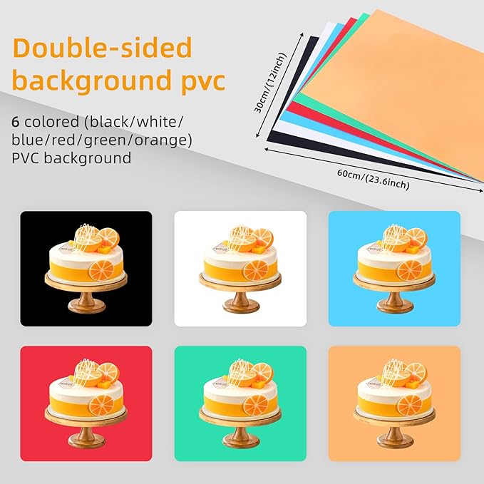 Lightdow 12"x12"x12" Photo Studio Light Box Photography with Desktop Tripod & 120 LEDs (CRI>95), 6 Backdrops - Portable/Dimmable Folding Shooting Tents for Toys/Jewelry/Watches/Cosmetics