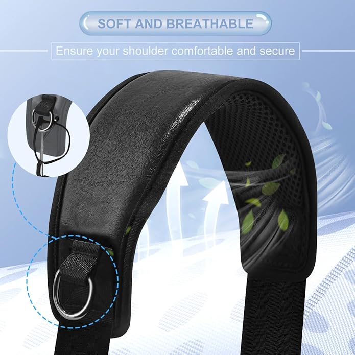 77-Inch Shoulder Strap For Bags Featuring An Ultra-Cushion Breathable Pad, And Double Adjustable Buckles For Versatility