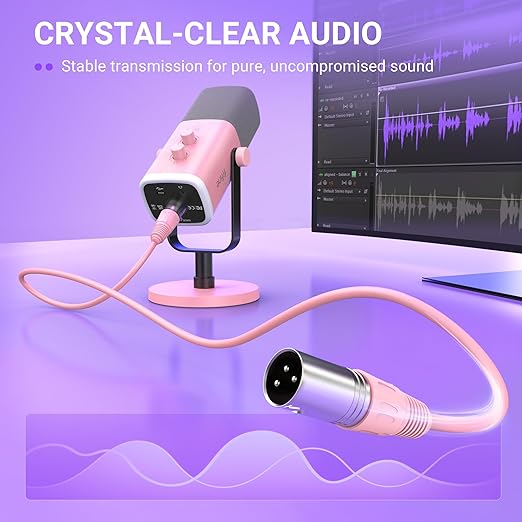 FIFINE XLR Microphone Cable, Male to Female 5.9ft Short XLR Microphone Cord for Studio Recording, Compatible with AM8P,K688P for Podcast Streaming-L9CP