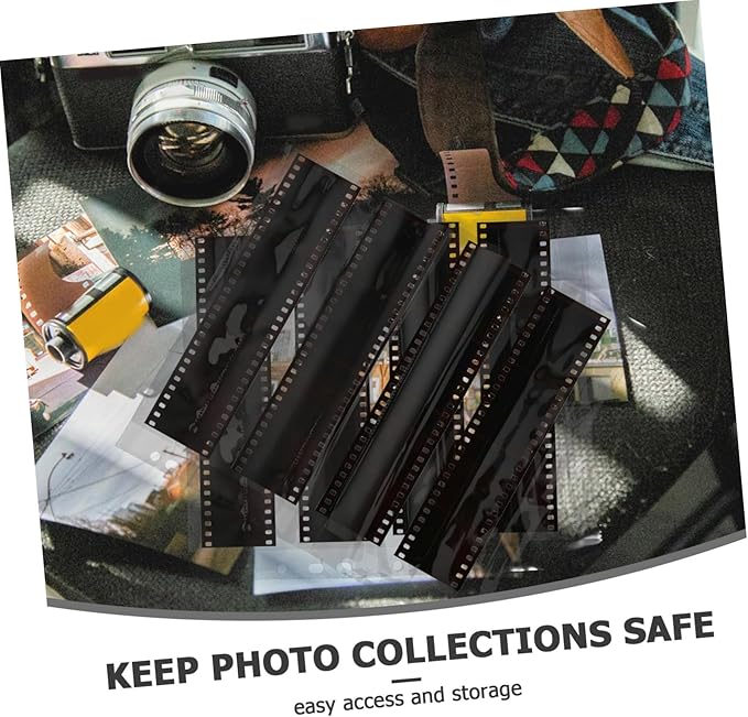 10pcs Negative Film Sleeves Document Pouches for Photo Storage Heavy Duty Protectors for Archival Negatives Fits Binders Organize Ease