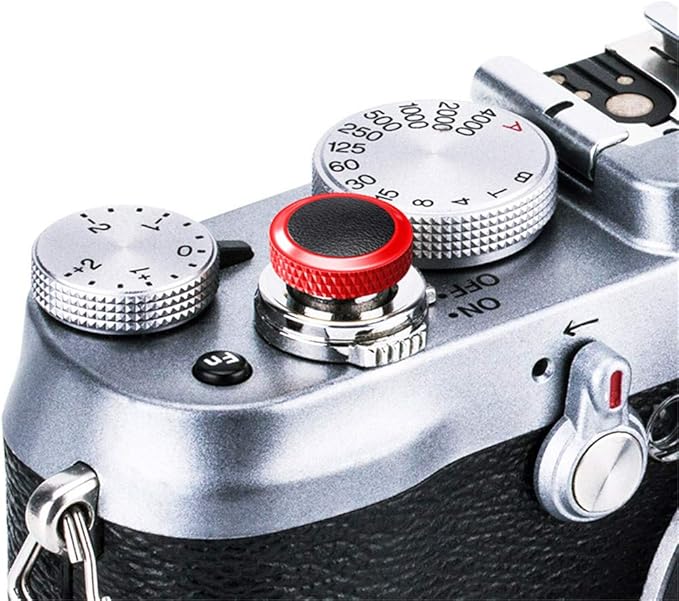 Soft Shutter Release Button Cap for Fuji Fujifilm X-T30 III X Half X-M5 X-E5 X100VI XT5 X-T30 II XT30 XT3 X100F X-Pro2 X-Pro1 XT2 XE3 X-E2S X-T20 X100T GFX100RF RX10 IV III II,RX1RII,RX1R,RX1/ R Black
