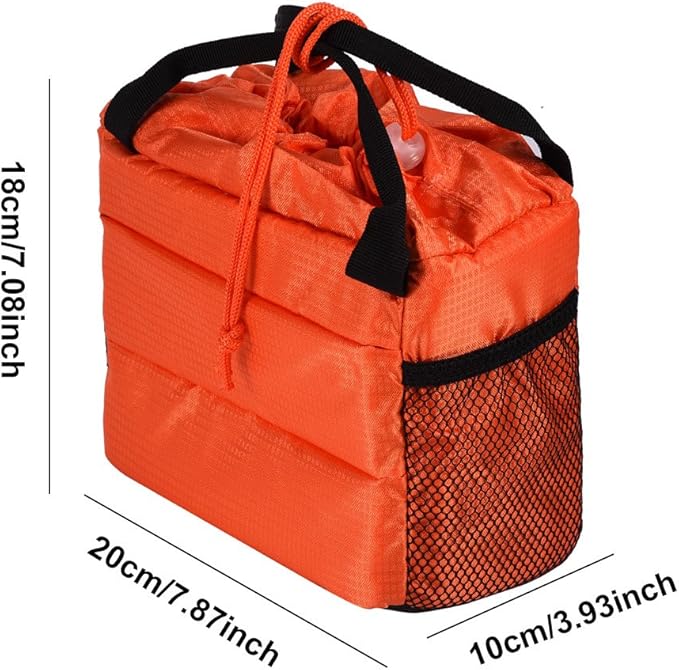Padded DSLR/SLR Camera Bag, Portable Insert Partition Camera Handbag Shockproof Protective Case Carrying Pouch Bag for DSLR Camera/Lens(Orange)