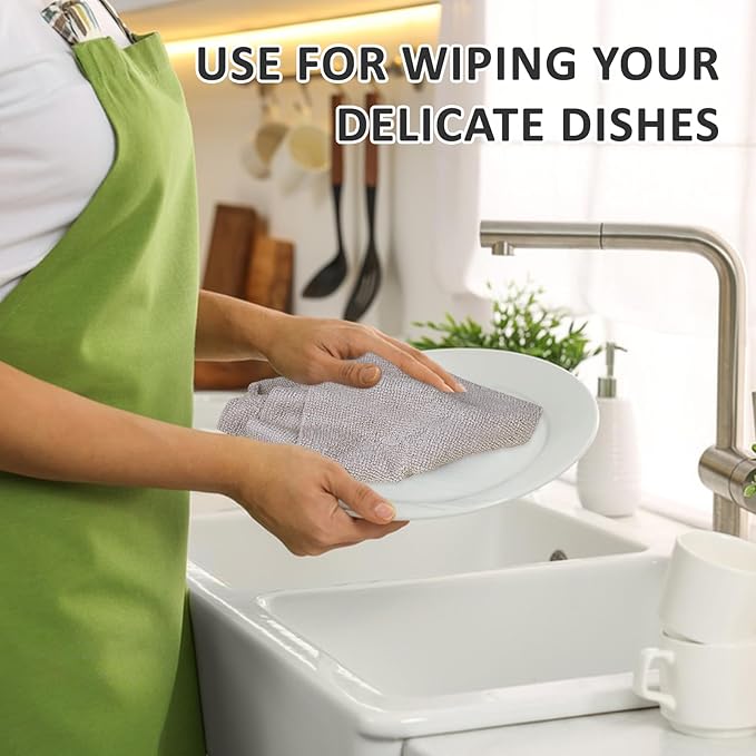 YoulerTex Reusable Cleaning Cloths Microfiber Towel: 50 Pack Washable Tear Away Cleaning Towels Roll - 12× 12 Absorbent Rags Drying Dishcloths for Kitchen House Car (20, Gray)