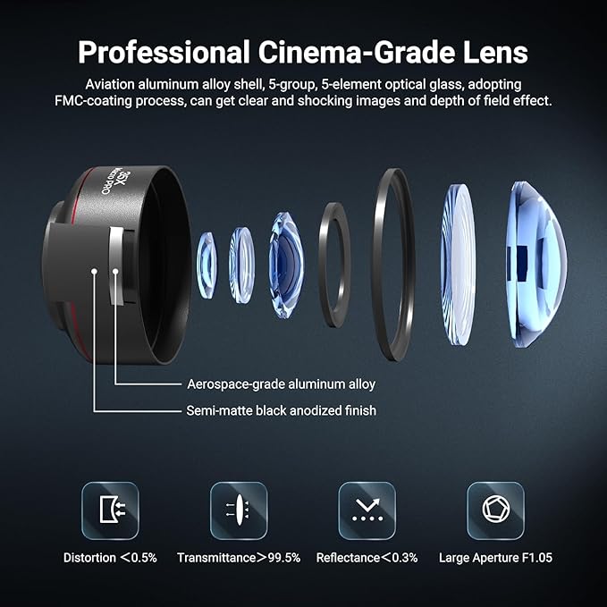 35X Macro Lens Kit for Smartphone with CPL Filter, HD Magnifier Photography Lens with Universal Lens Clip, Phone Camera Lens Attachment for iPhone 17/16/15/12/11 Samsung & Android Phone
