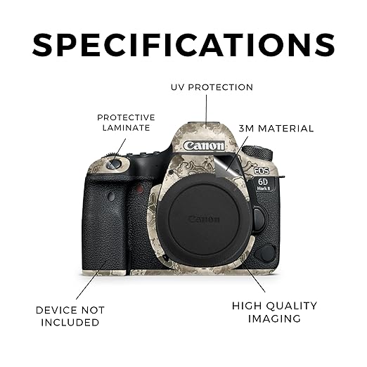 Carbon Fiber Camera Skin Compatible with Canon EOS 6D Mark II Camera (2017) - Viper Western - Premium 3M Vinyl Protective Wrap Decal Cover - Easy to Apply | Crafted in The USA by MightySkins