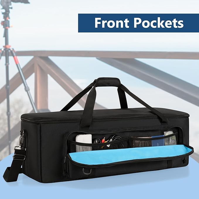 samdew 30'' Tripod Travel Bag, Photo Studio Equipment Case with Secure Buckles & Lens Storage Pocket, Large Photography Organizer for Light Stand, Monopod, Mic Stand, Camcorder, up to 30", Bag Only