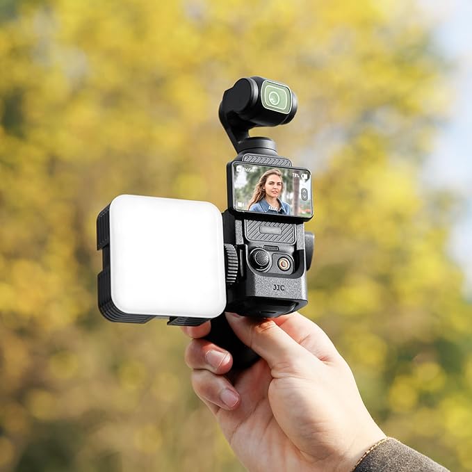 JJC Pocket 3 Magnetic Mount Stand Compatible with DJI Osmo Pocket 3 & Xtra Muse Accessories, Protective Cage with Cold Shoe & Detachable Magnetic Stand, Magnet Suction Case Expansion Adapter Holder