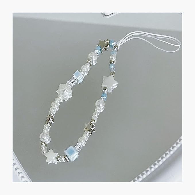 Beaded Camera Wrist Strap Cute Digital Camera Charm Lanyard Phone Charms Strap Beaded Camera Chain for Phone Bag Keychain