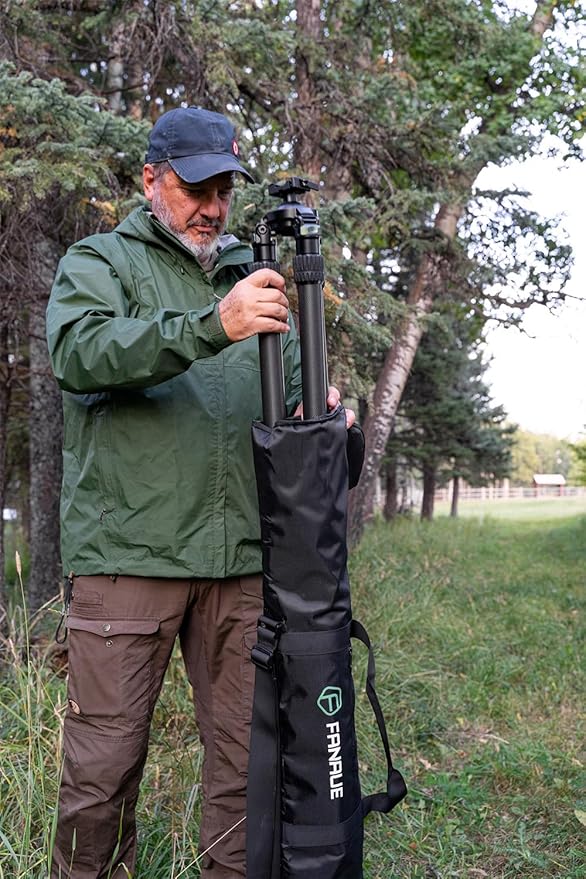 FANAUE Tripod Case with Compartments,39.4x9.8x9.8in Heavy Duty Tripod Bag with Shoulder Straps,All Padded Carrying Case for Light Stands,Mic Stands