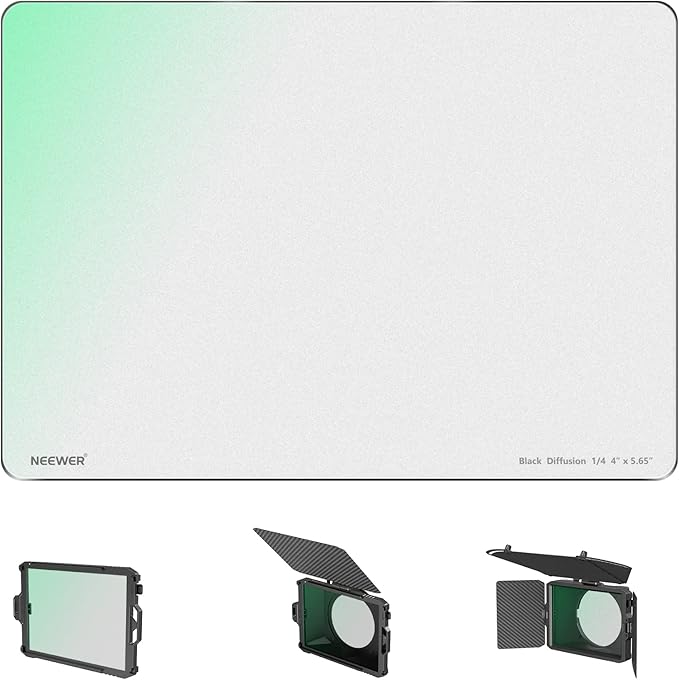 NEEWER 1/4 Black Diffusion Effect 4"x5.65" Cinema Square Filter (Rectangular) with HD Optical Glass Compatible with Tilta Compatible with SmallRig Matte Box for Dreamy Cinematic Photo Videography