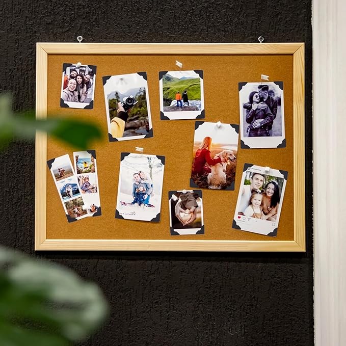 Dfqsofd 600Pcs Photo Corners Self Adhesive, Picture Corners for Scrapbooking Photo Mounting Stickers for DIY Scrapbook, Album, Memory Books, Picture Frames, Journal (Black)