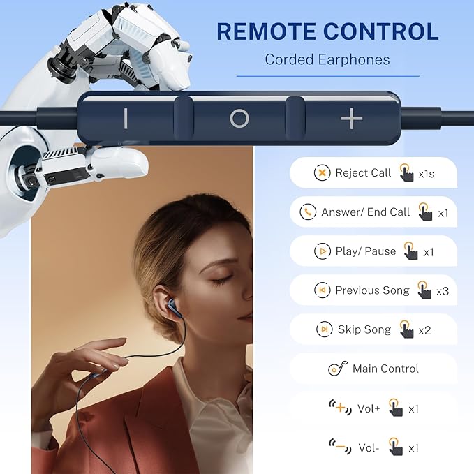 USB C Headphones for iPhone 17 16 15, Wired Earbuds USB C for Samsung S26/S26+/S26 Ultra S24 S25 Ultra A16 5G USBC Wired, USB Type C Headphone with Mic Corded Earphones for iPhone 15 Pro 16 Pro Max