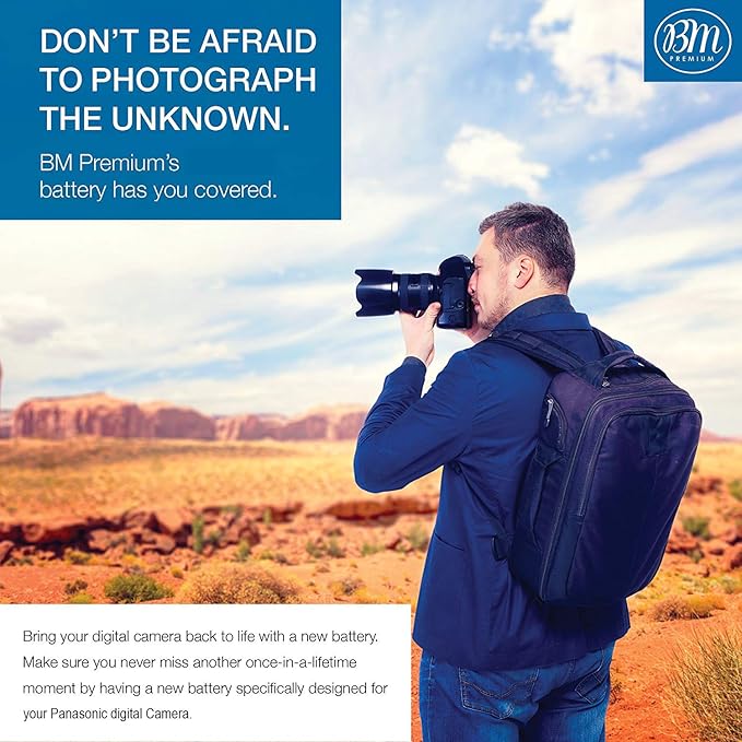 Big Mike's BM Premium 2-Pack of DMW-BLH7 Batteries and Charger for Panasonic Lumix DC-GX850, DMC-LX10, DMC-LX15, DMC-GM1, DMC-GM1K, DMC-GM1KA, DMC-GM1KS, DMC-GM5, DMC-GM5KK Digital Camera