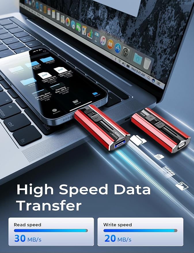EATOP 256GB Flash Drive Intended for Phone Tablet Androidphone and Computers, 4 in 1 Photo Stick for Phone Memory Storage Easily Backup Photos Videos, Plug and Play, No App Required (Red)