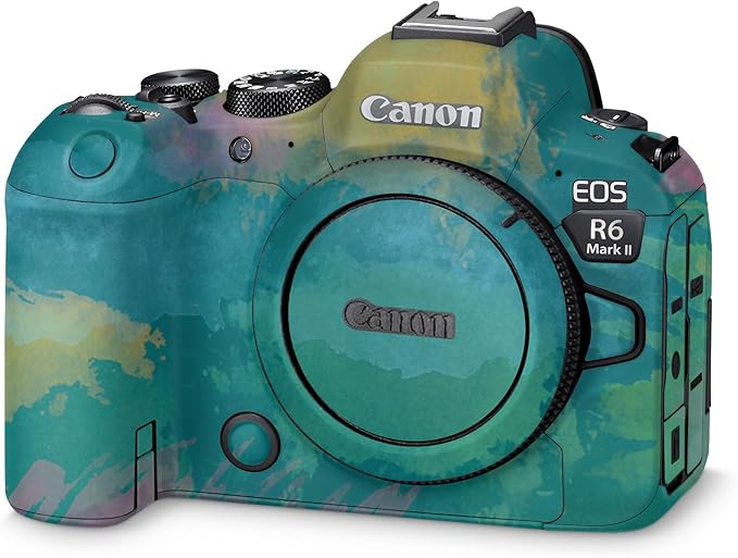 Camera Skin Compatible with Canon EOS R6 Mark II Camera (2022) - Watercolor Blue - Premium 3M Vinyl Protective Wrap Decal Cover - Easy to Apply | Crafted in The USA by MightySkins