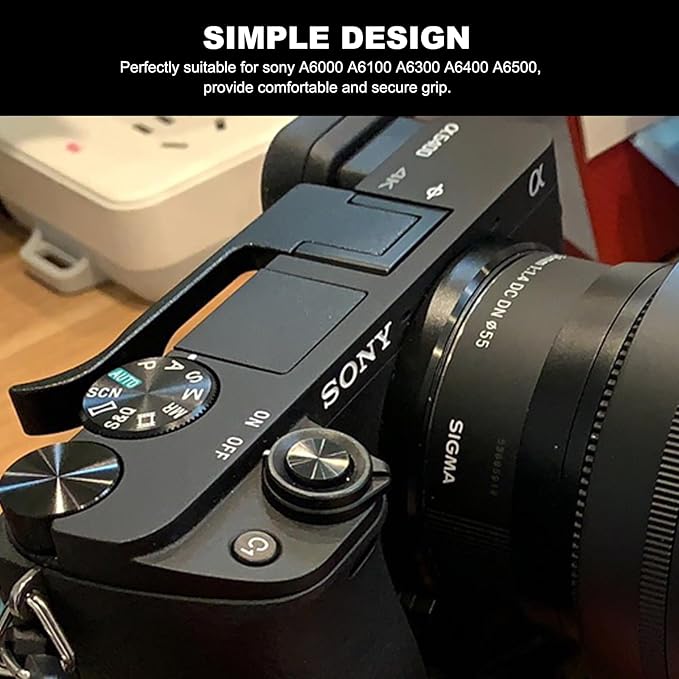 Thumb Grip Compatible with Sony A6000 A6100 A6300 A6400 A6500 Camera,Metal Camera Thumbs Up Rest Hand Grip