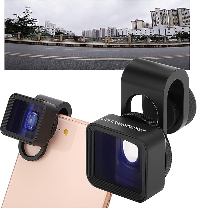 Mobile Anamorphic Lens 1.33X Wide Screen Filmmaking Lens for Phones and iOS Pad