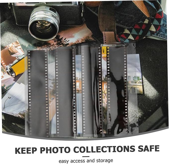 Tofficu 10pcs Negative Sleeves for Film Waterproof Document Pouch with Heavy Duty Page Protectors for Archival Photo Storage Organizer Protective Film for Photo and Slides