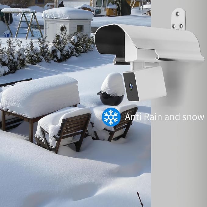 Uogw Weatherproof Protective Cover for WYZE Cam Pan V3/V2/V1,WYZE Cam v4,Aluminum Alloy Sun Rain Shade Cover Mount,Camera not Included (1 Pack White)