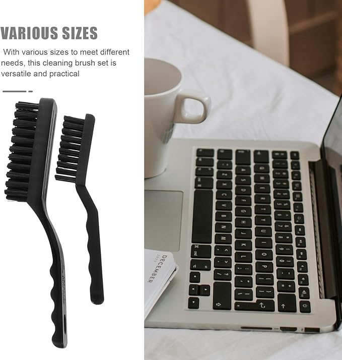 Yardwe 10pcs Anti-Static Cleaning Brush Kit for Laptop and Keyboard, PCB Circuit Board Dust Removal, Multi-Purpose Electronics Cleaning Brushes with Straight Handle for Technology