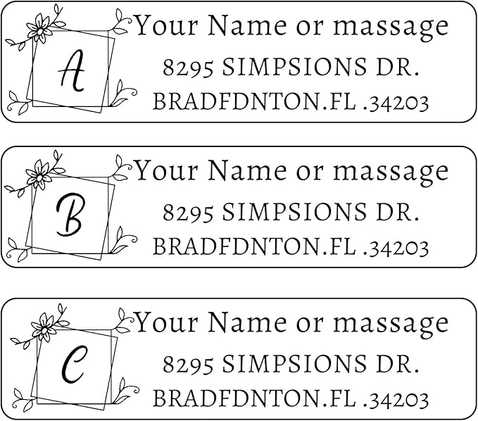 LINMAGCO Personalized Return Address Labels Clear 500 Pcs Mail Labels for Envelopes Weddings Self Adhesive Rectangle Elegant Name Stickers…