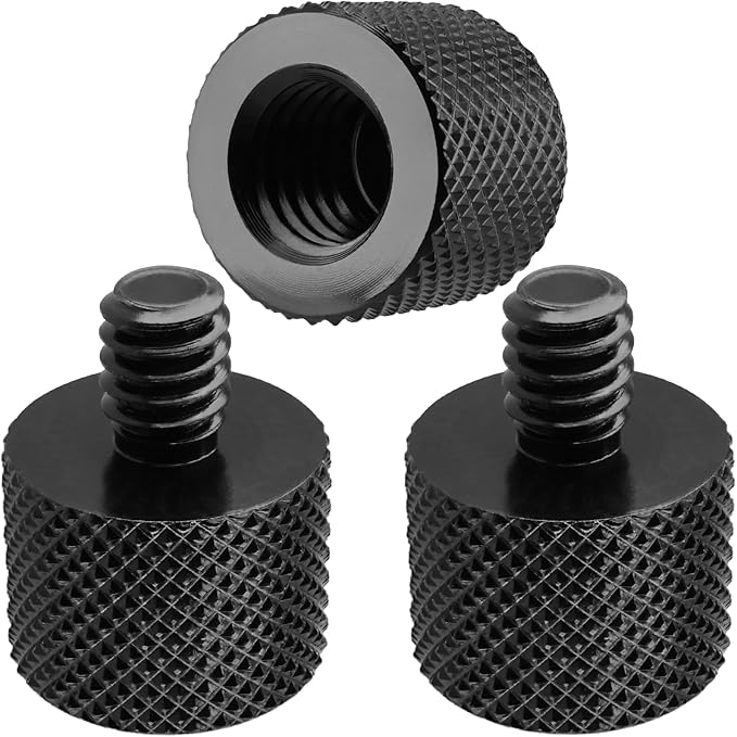 Camera Screw Converter 1/4" to 3/8" Tripod Screw Adapter, BENACES 3-Piece 1/4" Male to 3/8" Female Threaded Nut Connector, 1/4Inch Male Screw to 3/8Inch Female Threaded Adapter (1/4" to 3/8")