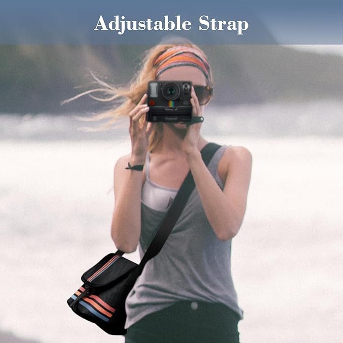 FINTIE Crossbody Camera Bag Compatible with Polaroid Now+ Generation 3rd/2nd/1st I-Type, Polaroid Flip, OneStep 2 VF, I-2 Instant Film Camera Travel Sling Case with Adjustable Strap