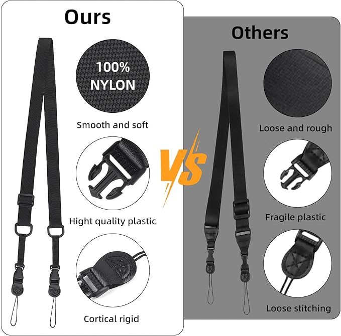 3 Pack Adjustable Shoulder Strap Universal Replacement Nylon Neck Camera Lanyard Quick Release Shoulder Strap for iPad Tablet Case Camera Binocular Crossbody Laptop Luggage Bag