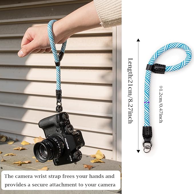 VOVMOEYA Rope Camera Wrist Strap,Camera Hand Strap Compatible with A6400 A6000 A7 IV,for Fujifilm X100V for Nikon Zf Z30 for Canon EOS R6 R7 R8 R10 Camera Wrist Straps for dslr