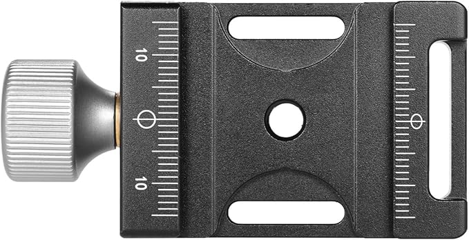 Andoer Quick Release Clamp 38mm Aluminum Screw Knob Clamp Compatible with Arca-Swiss QR Plate